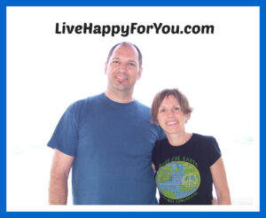 picture of chris and kelly watkins with the words livehappyforyou.com