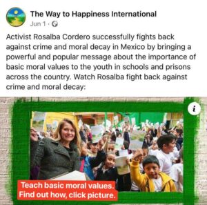 teacher in Mexico with happy kids teaching basic moral values bringing society up 